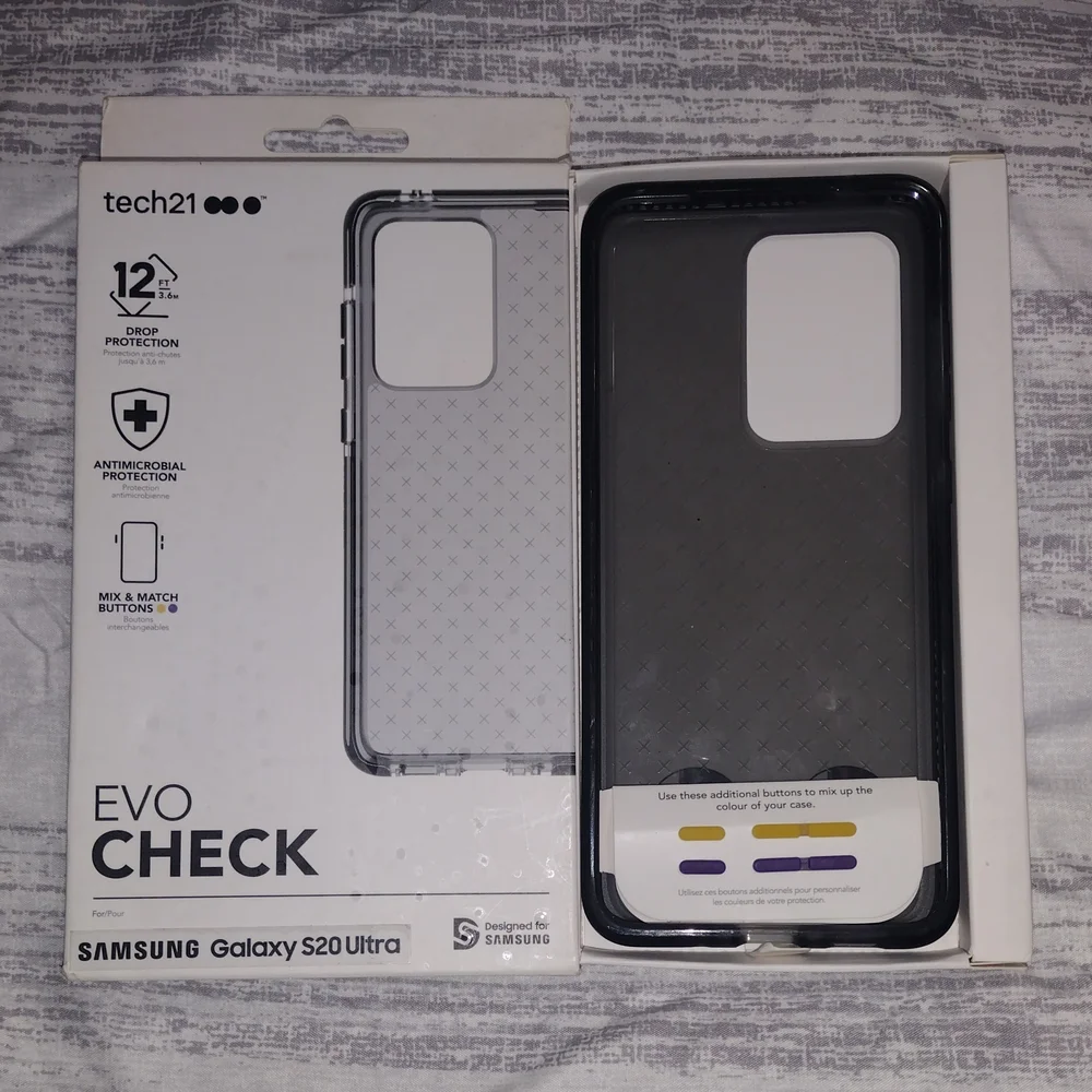 Samsung Galaxy S20 Ultra Tech21 Evo Check Case - Black